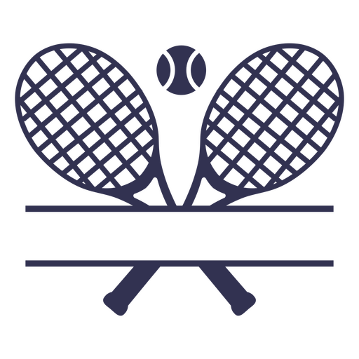 Tennis racket and ball cut out PNG Design