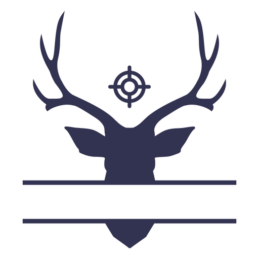 Hunting Deer Split Monogram PNG Design