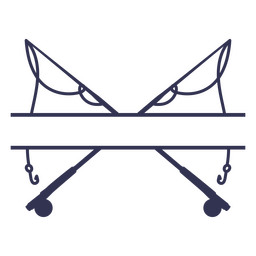 Fischen des kundengerechten Monogramms PNG-Design