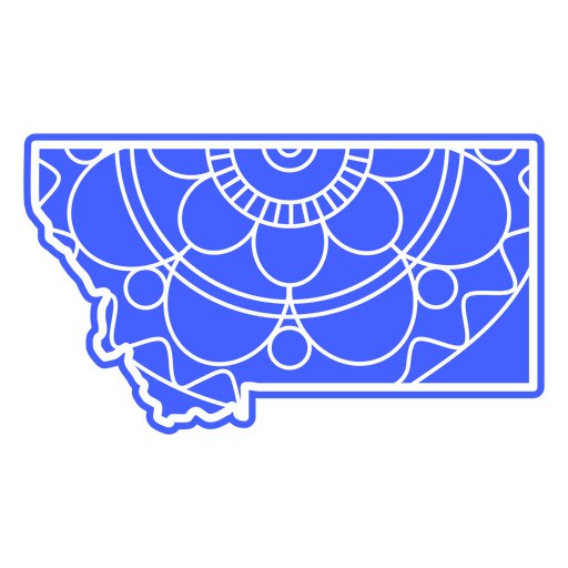 Montana-Mandala-Staaten PNG-Design