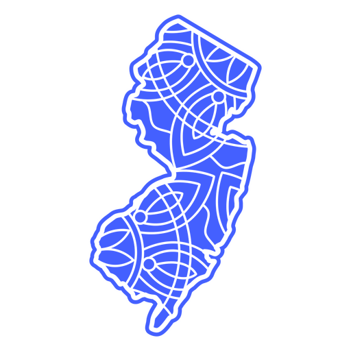 Estados da mandala de Nova Jersey Desenho PNG
