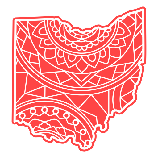 Ohio-Mandala-Staaten PNG-Design