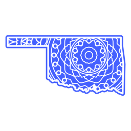Estados del mandala de Oklahoma Diseño PNG