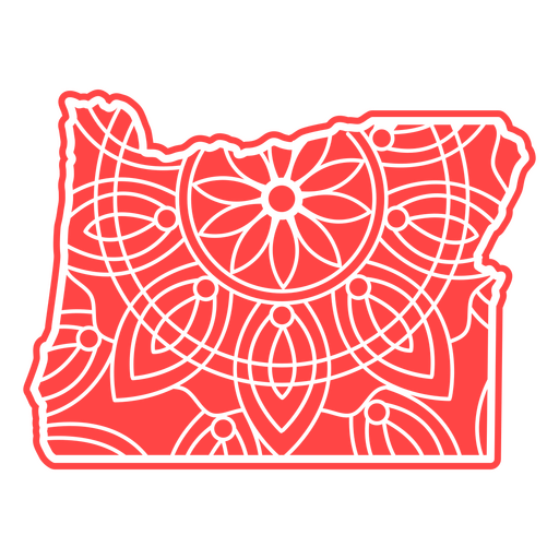 Estados da mandala do Oregon Desenho PNG