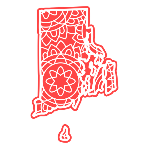 Estados da mandala de Rhode Island Desenho PNG