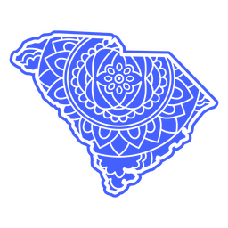 Mandala-Karte von South Carolina PNG-Design