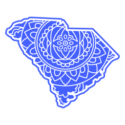 South Carolina Mandala Map PNG Design Transparent PNG