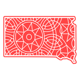 Mapa da Mandala de Dakota do Sul
