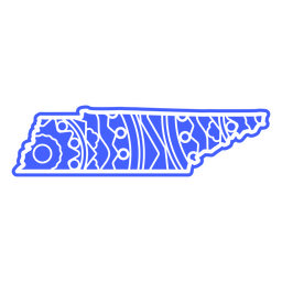 Mapa de mandalas de Tennessee Diseño PNG