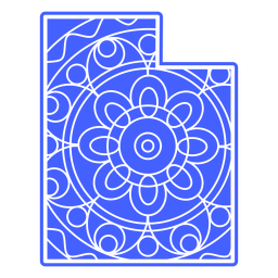 Utah-Mandala-Karte PNG-Design