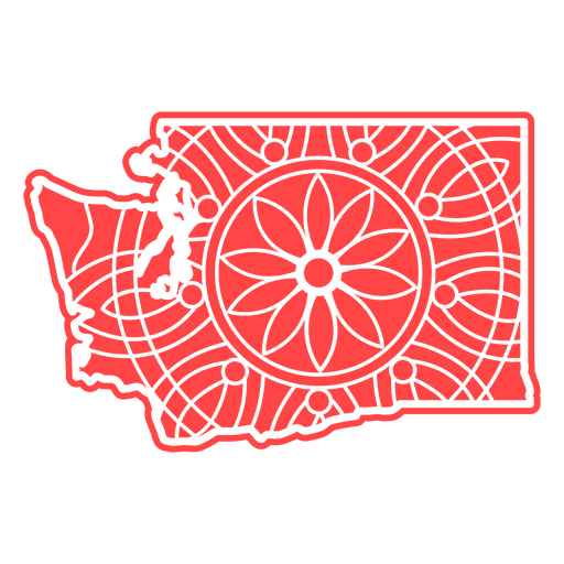 Mapa da Mandala de Washington Desenho PNG