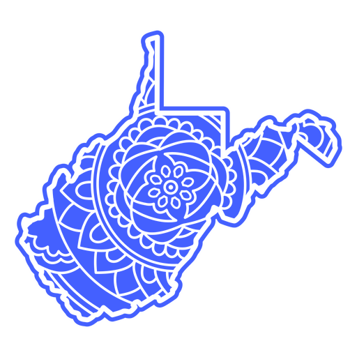 Mapa da Mandala da Virgínia Ocidental Desenho PNG