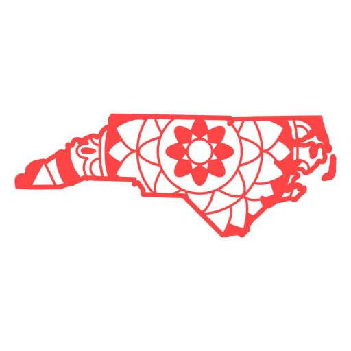 Estados da mandala da Carolina do Norte Desenho PNG