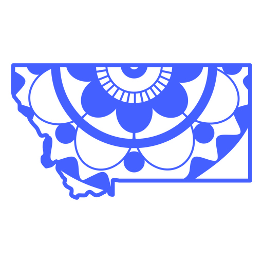 Staaten-Mandala Montana PNG-Design