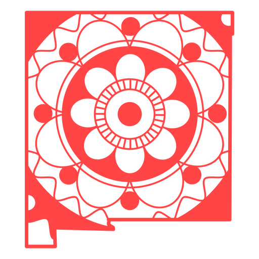 Staaten-Mandala New Mexico PNG-Design