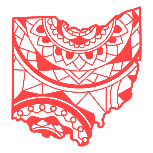 Staaten-Mandala Ohio PNG-Design