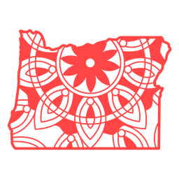 Staaten-Mandala Oregon PNG-Design