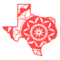 Estados da mandala do Texas Desenho PNG