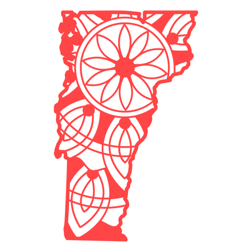 Vermont-Mandala-Staaten PNG-Design