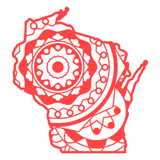 Wisconsin-Mandala-Staaten PNG-Design