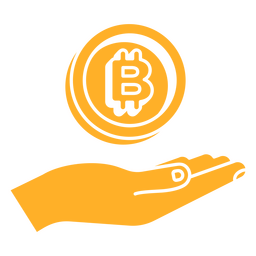 ícone de mão bitcoin Transparent PNG