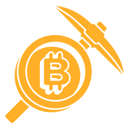 Bitcoin and pick PNG Design