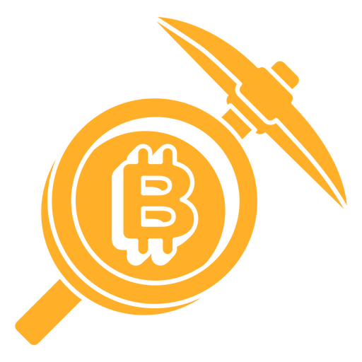 Bitcoin and pick PNG Design