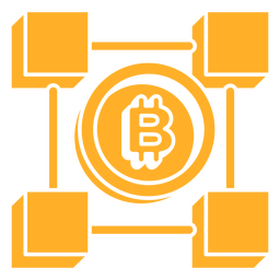 ícone quadrado bitcoin Transparent PNG