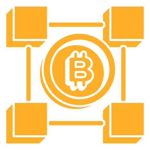 Bitcoin square icon PNG Design