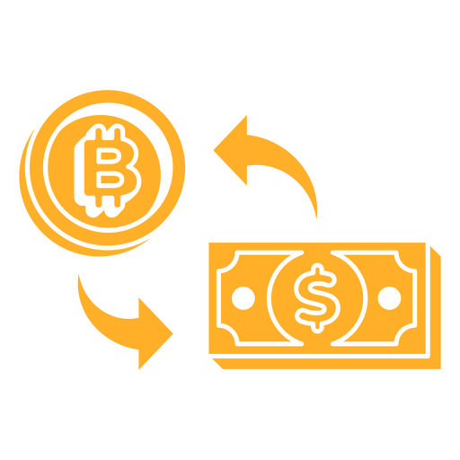 Icono de dinero Bitcoin Diseño PNG