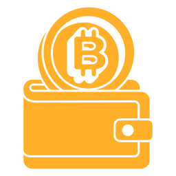 Bitcoin wallet icon PNG Design