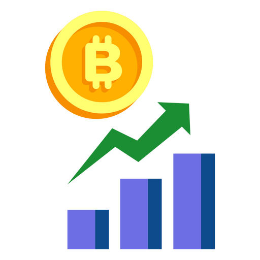 Icono gráfico de Bitcoin Diseño PNG