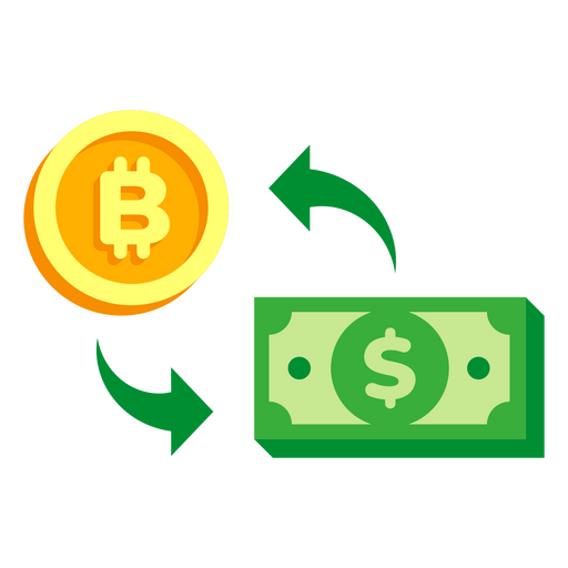 Ícone de bitcoin e dinheiro