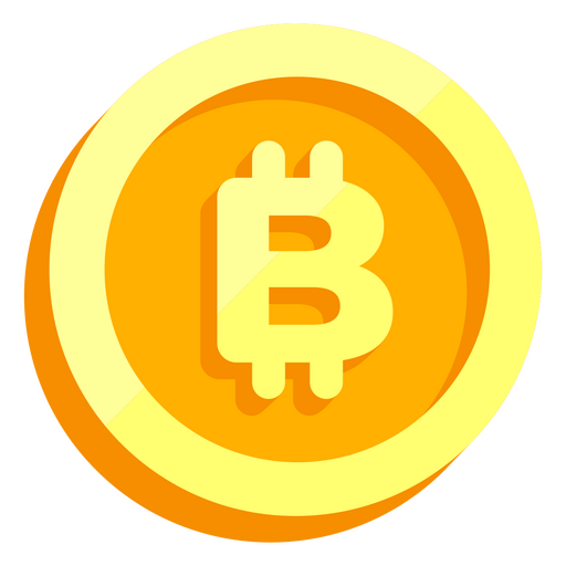 Moneda de bitcoin individual Diseño PNG