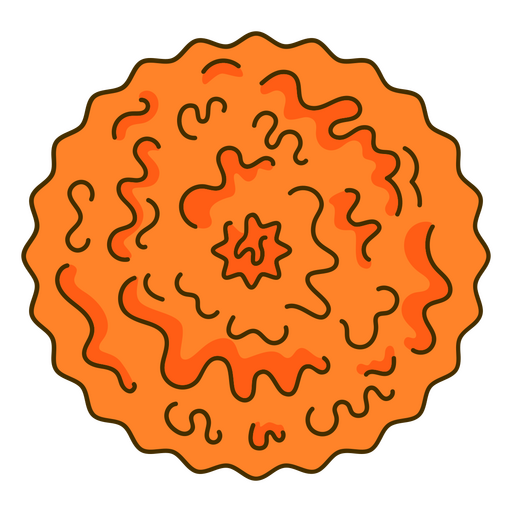 Runde orangefarbene Nelkenblüte PNG-Design