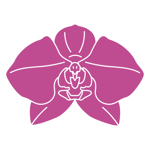 Orquídea botânica cortada Desenho PNG