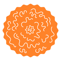 Caléndula cortada botánica Diseño PNG