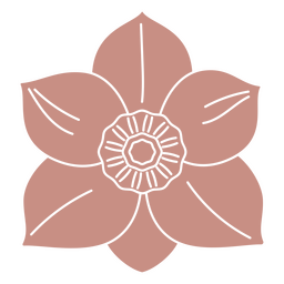 Botanical cut out magnolia PNG Design