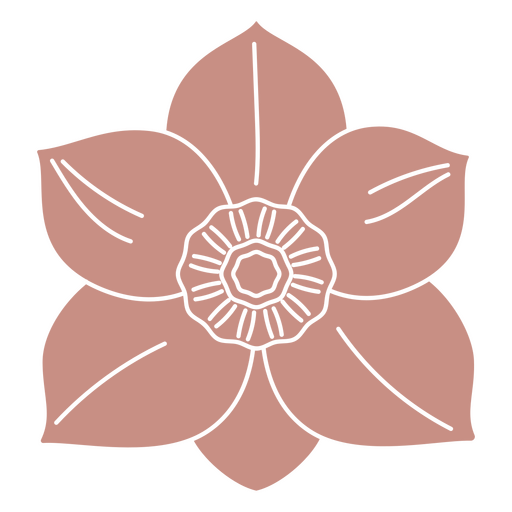 Botanisch ausgeschnittene Magnolie PNG-Design