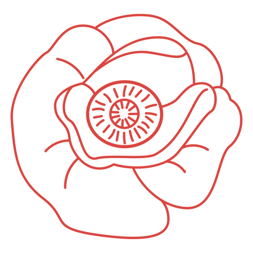 Concentric flower stroke PNG Design