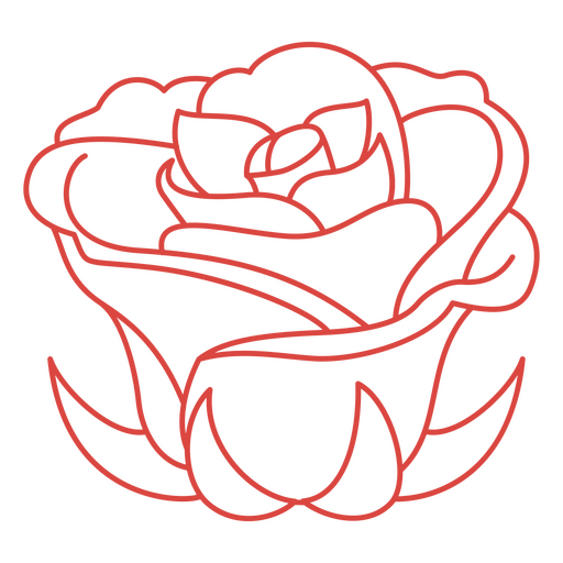 Botanical line art rose