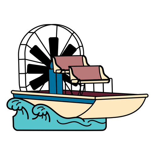 Airboat Wasserfähre Transport PNG-Design