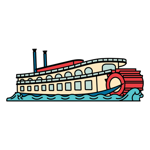 Boot Raddampfer Wasser PNG-Design
