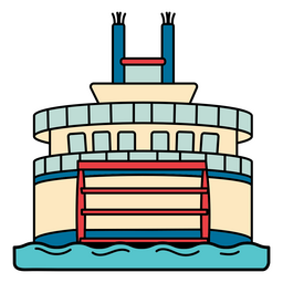 Water boat paddle steamer 