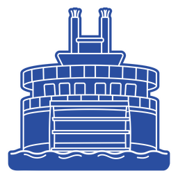 Wasseraktivitäts-Raddampfer-Silhouette PNG-Design
