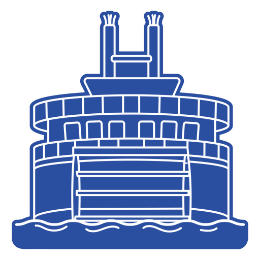 Silhueta de navio a vapor de atividade aquática Desenho PNG