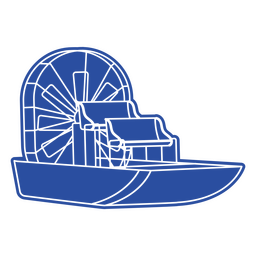 Silueta de agua de hidrodeslizador Diseño PNG