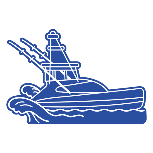 Water boat ferry silhouette PNG Design