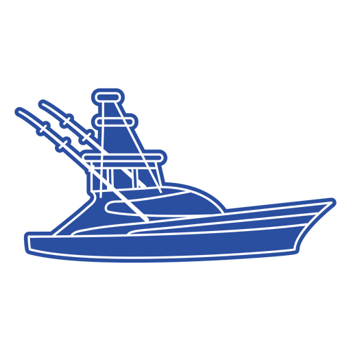 Water boat silhouette PNG Design