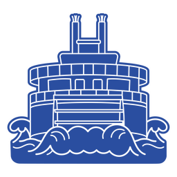 Raddampfer-Silhouette PNG-Design